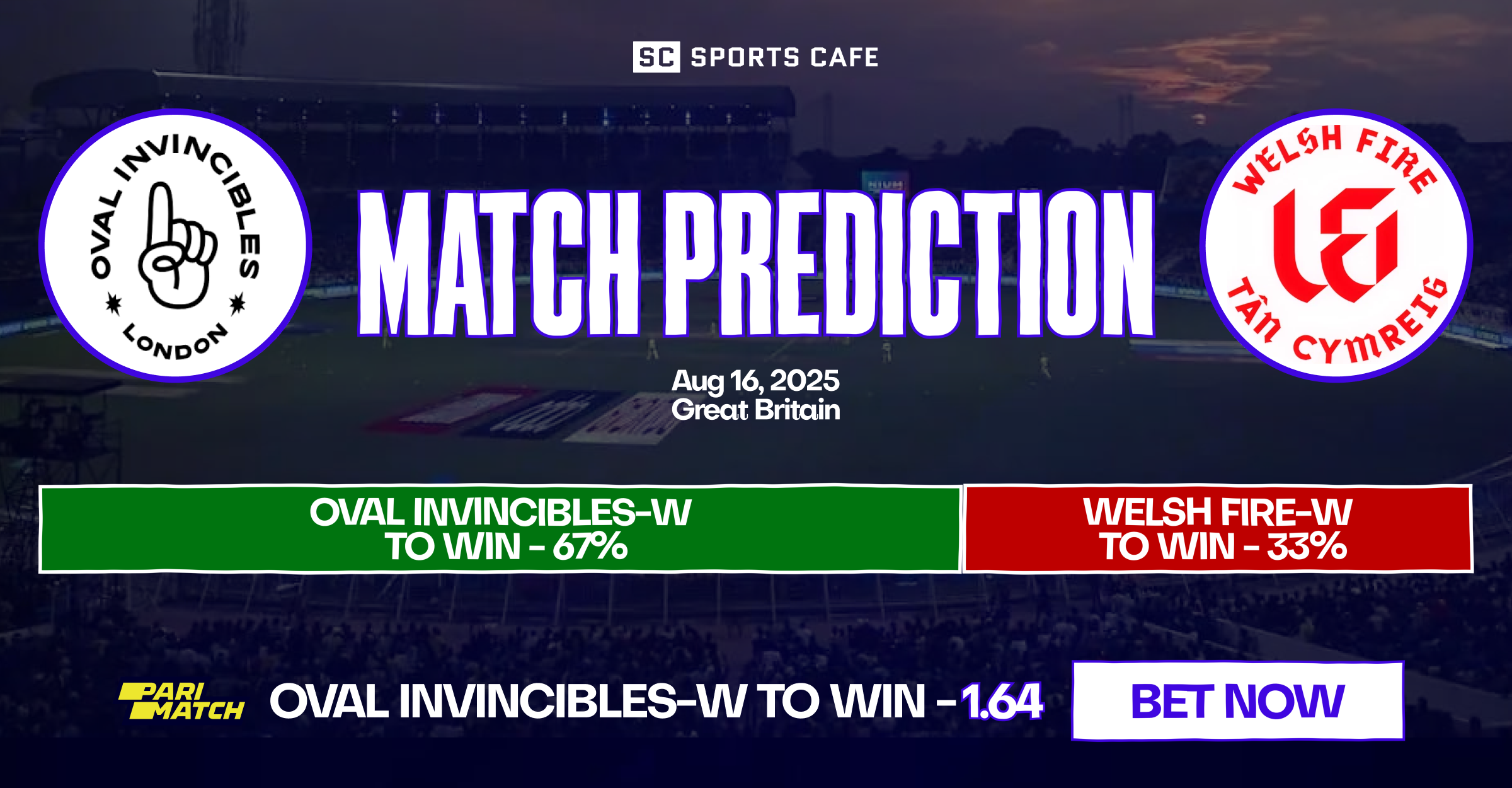 Oval Invincibles-W vs Welsh Fire-W